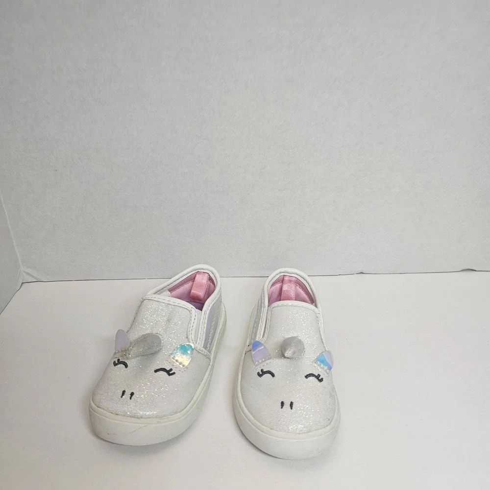 Toddler Unicorn Shoes Carters Size 5 Slip On Glitter Girls